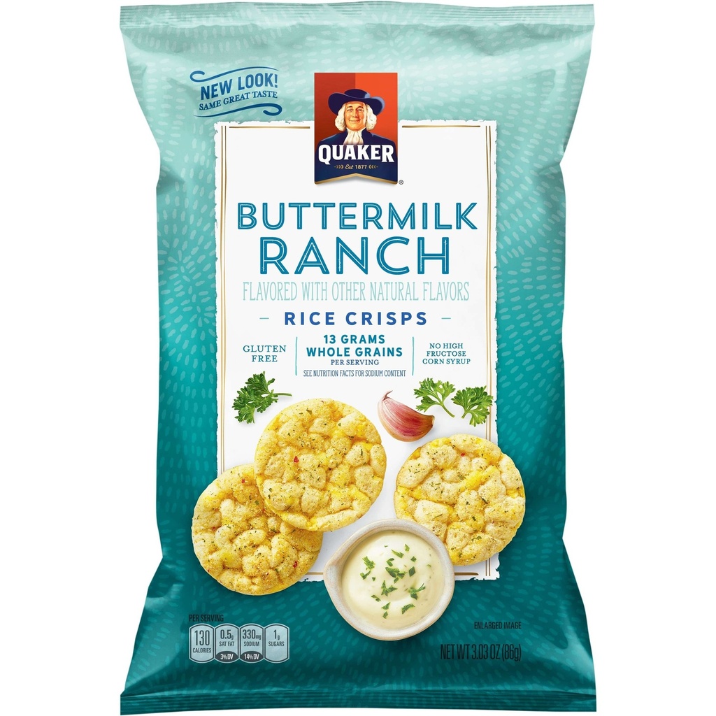 QUAKER BUTTERMILK RANCH RICE CRISPS 3.03oz