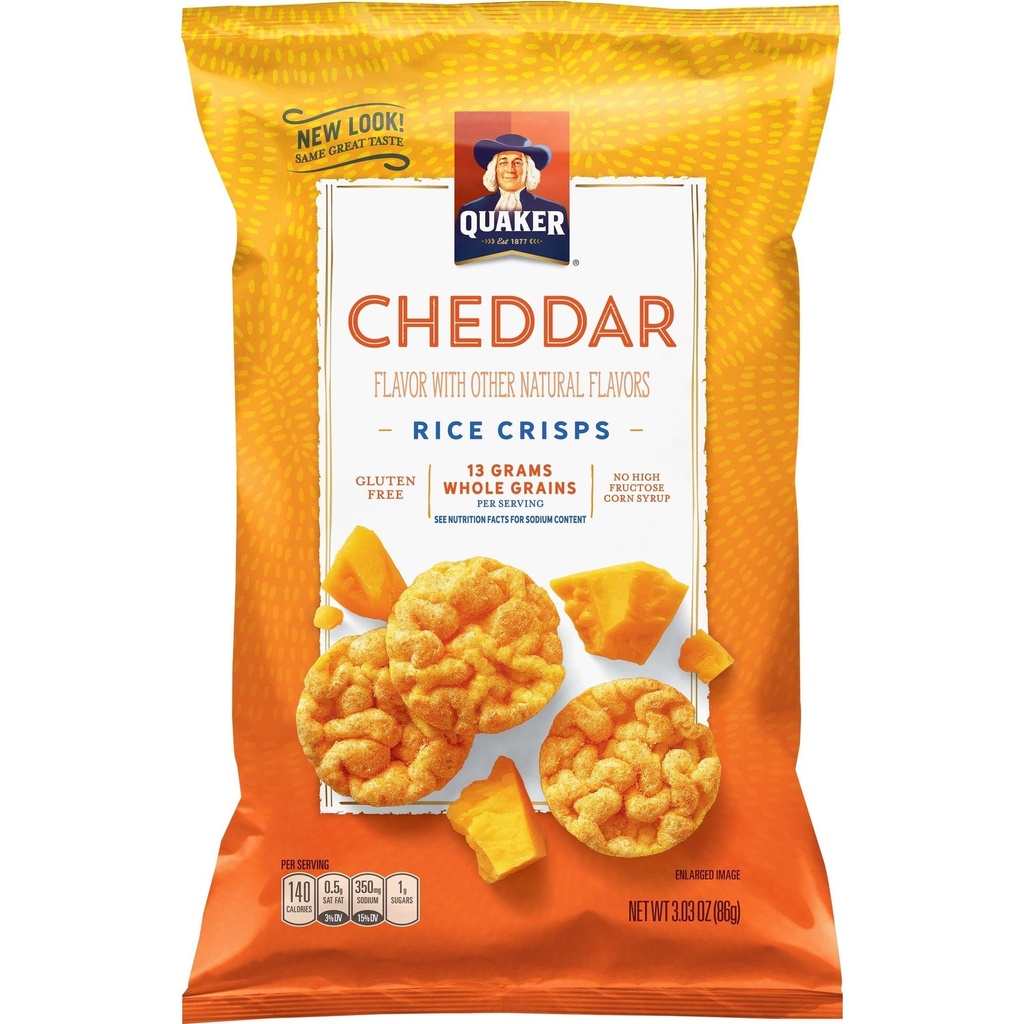 QUAKER CHEDDAR RICE CRISPS 3.03oz