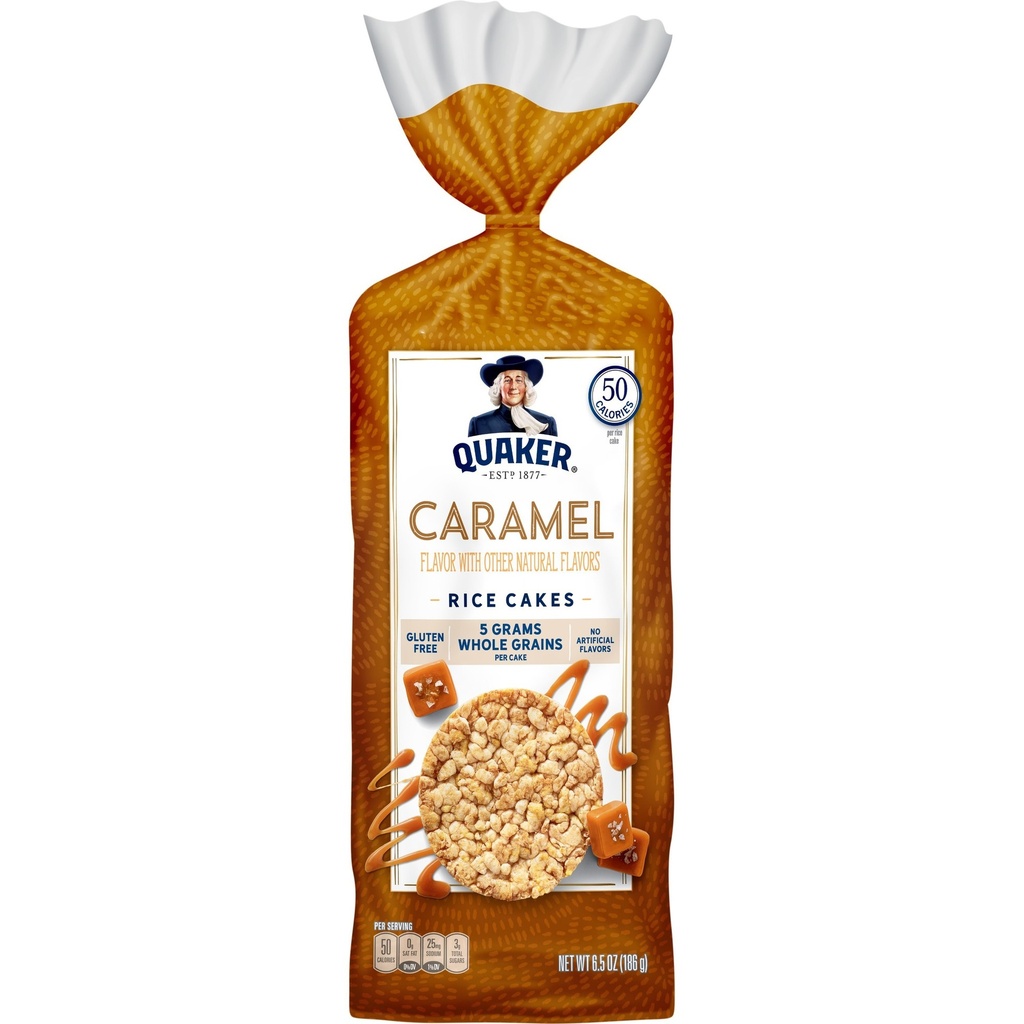 [030000169100] QUAKER RICE CAKES CARAMEL 6.5oz