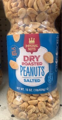 IMPERIAL NUTS DRY ROASTED PEANUTS SALTED 16oz