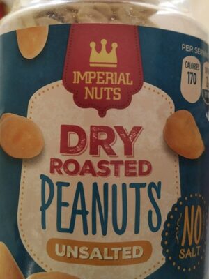 IMPERIAL NUTS DRY ROASTED PEANUTS UNSALTED 16oz