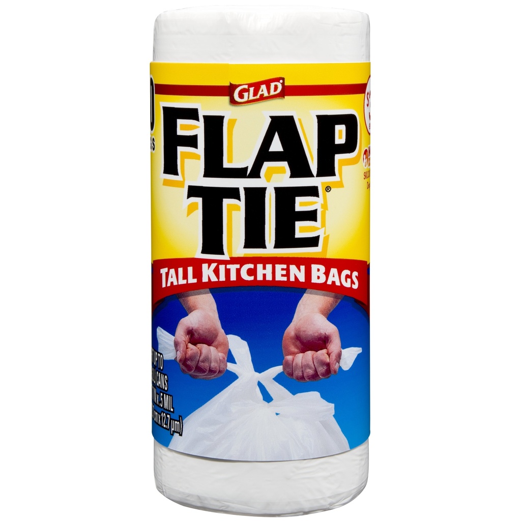 GLAD FLAP TIE 13 gallon