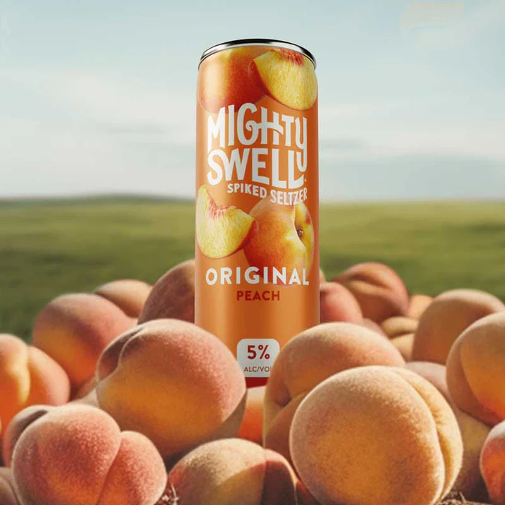 [862729000224] Mighty Swell Spiked Seltzer (Southern Peach)