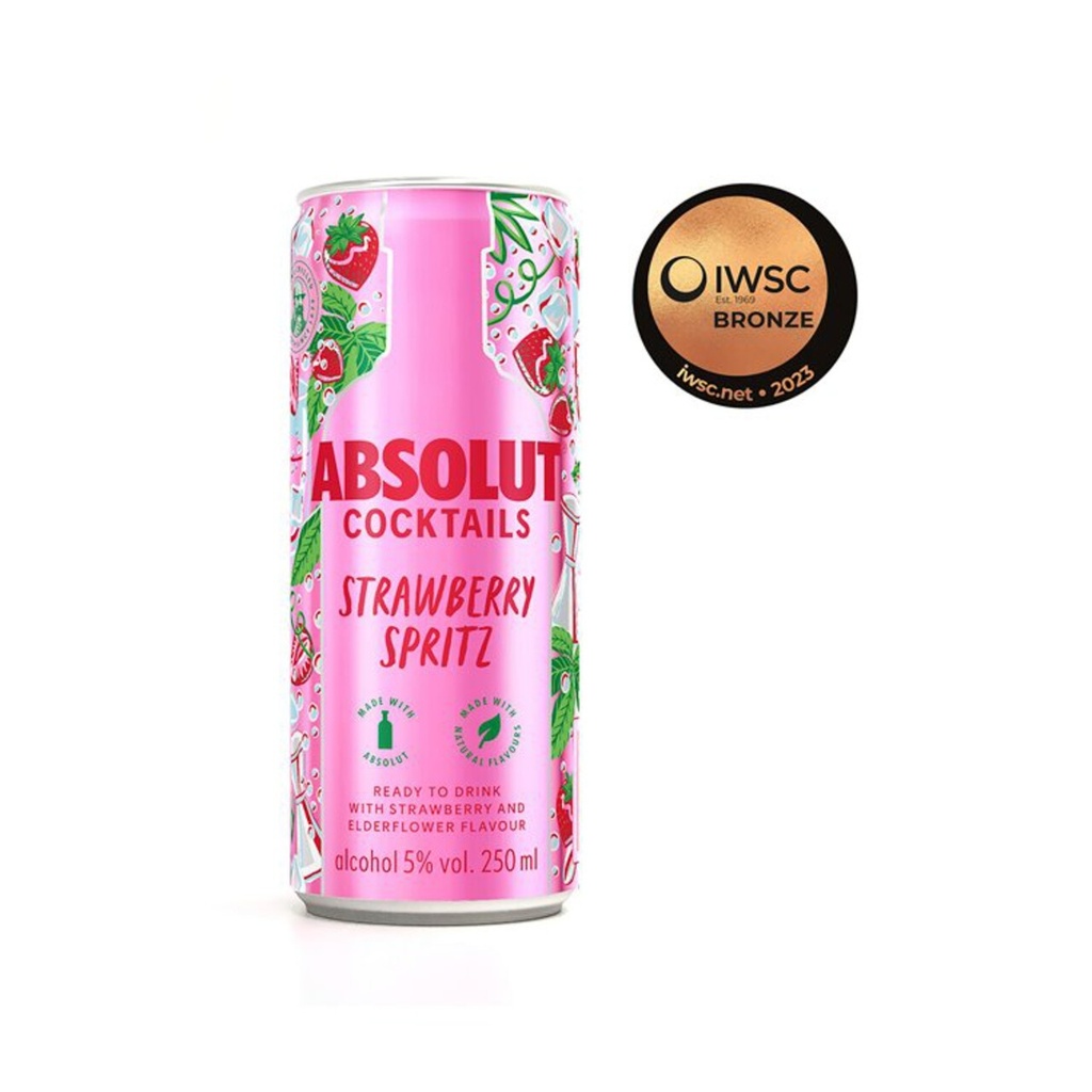 [7312040323104] ABSOLUTE COCKTAILS-STRAWBERRY SPRITZ 250ML