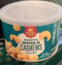 IMPERIAL NUTS ROASTED WHOLE CASHEWS 8oz