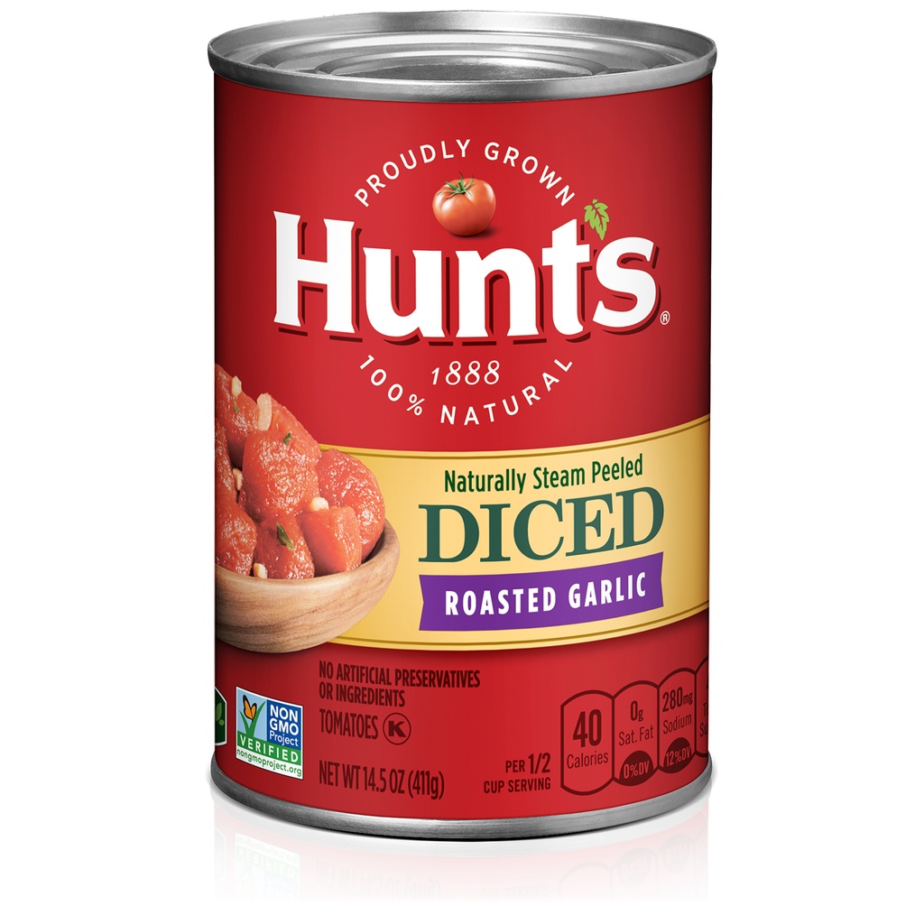 HUNTS DICED TOMATO ROASTED GARLIC 14.5 oz